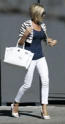 Victoria Beckham in white jeans